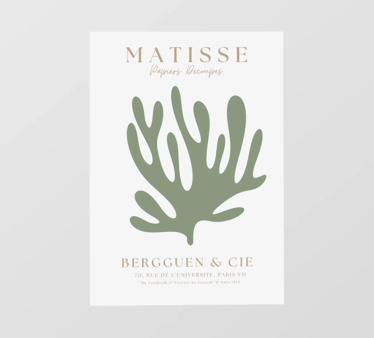 Sage Green Henri Matisse Print , Sage Green Art, Abstract Backlit Folie von pdigitalprints