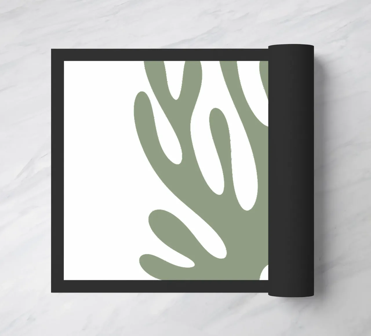 Sage Green Henri Matisse Print , Sage Green Art, Abstract Fußmatte von pdigitalprints