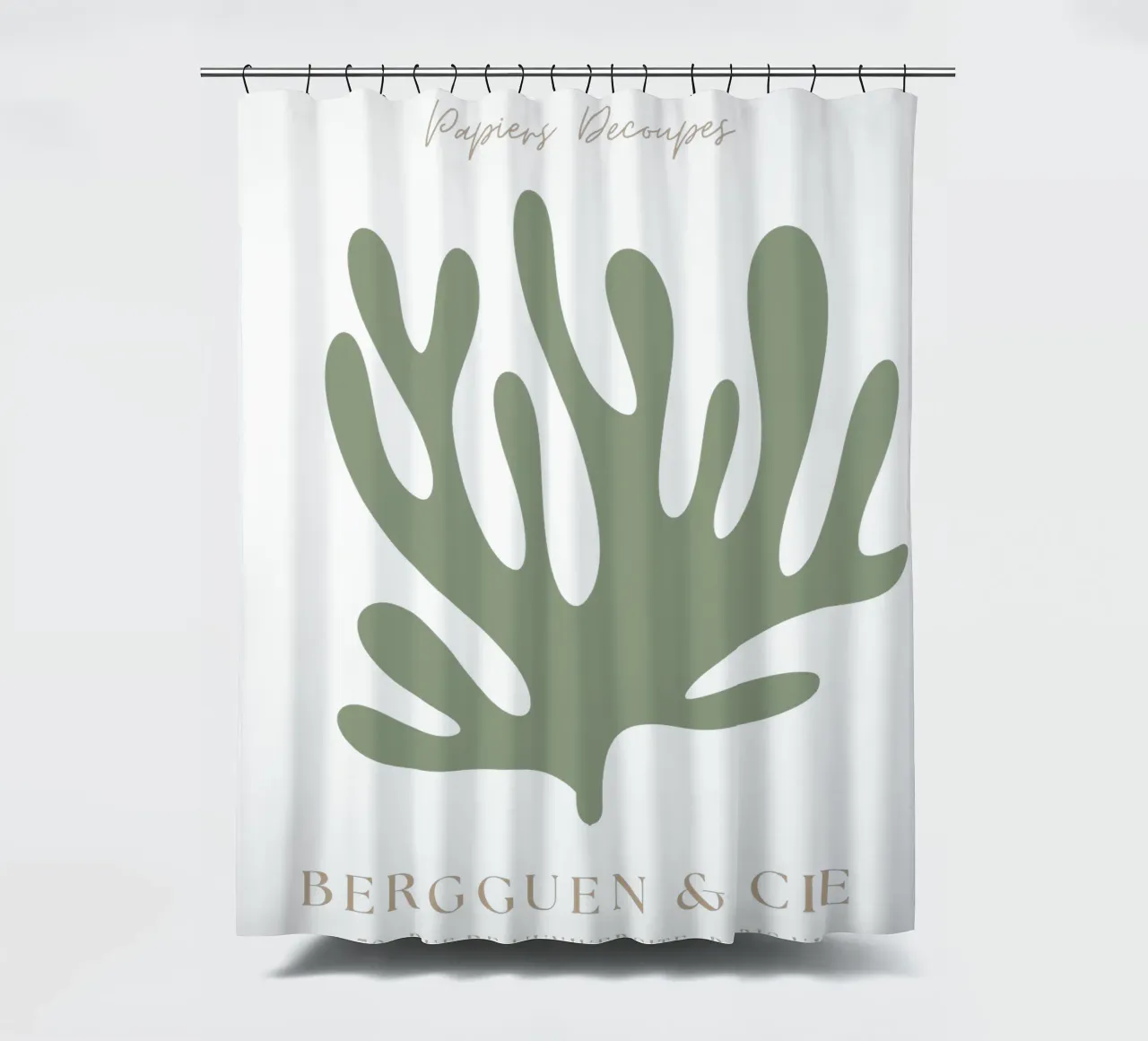 Sage Green Henri Matisse Print , Sage Green Art, Abstract Duschvorhang von pdigitalprints