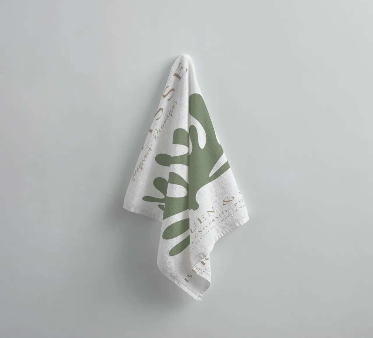 Sage Green Henri Matisse Print , Sage Green Kunst, Abstract badhanddoek van pdigitalprints