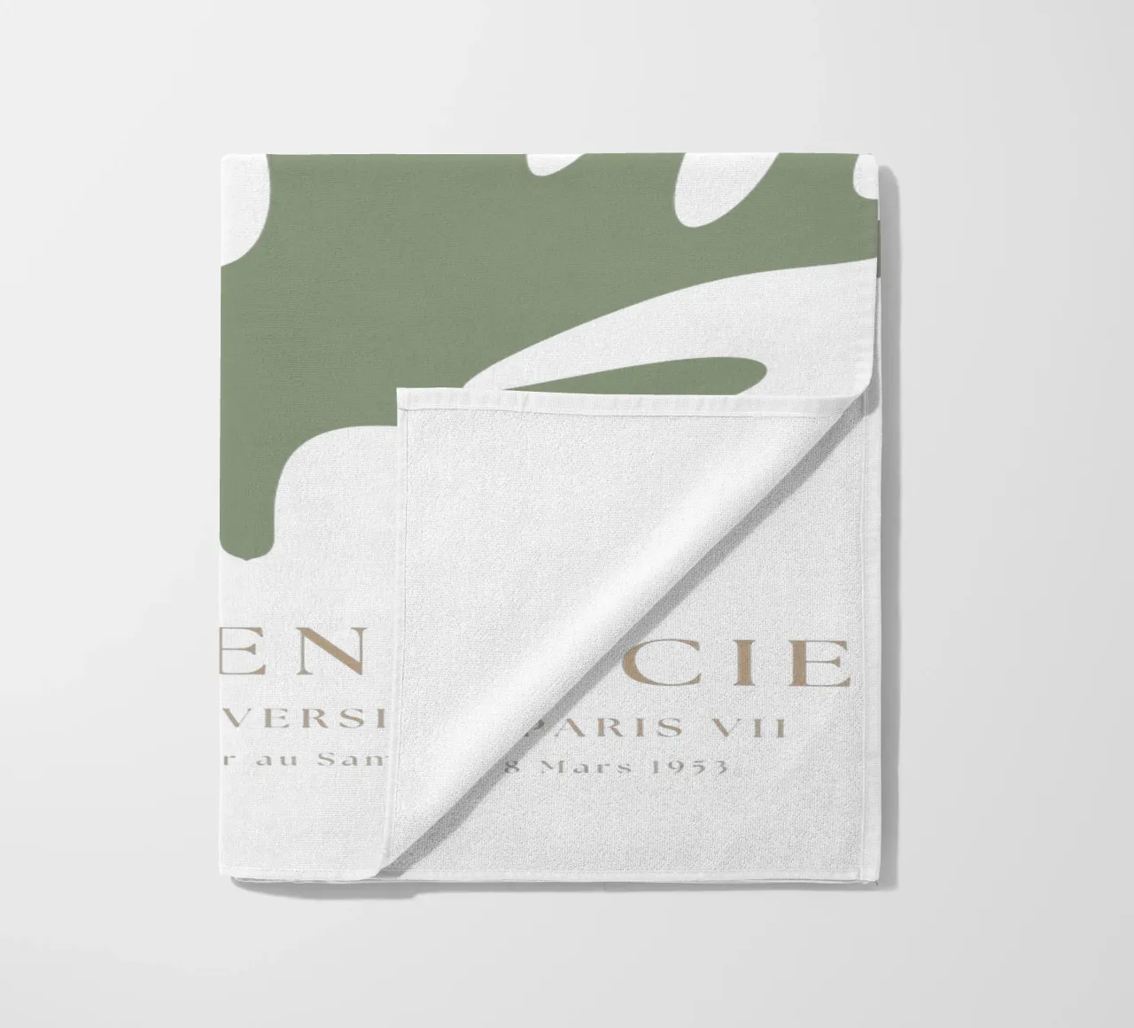 Sage Green Henri Matisse Print , Sage Green Kunst, Abstract strandhanddoek van pdigitalprints