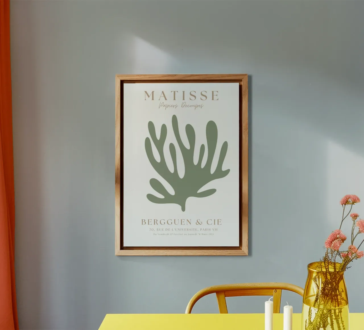 Sage Green Henri Matisse Print , Sage Green Art, Abstract Alu-Dibond von pdigitalprints