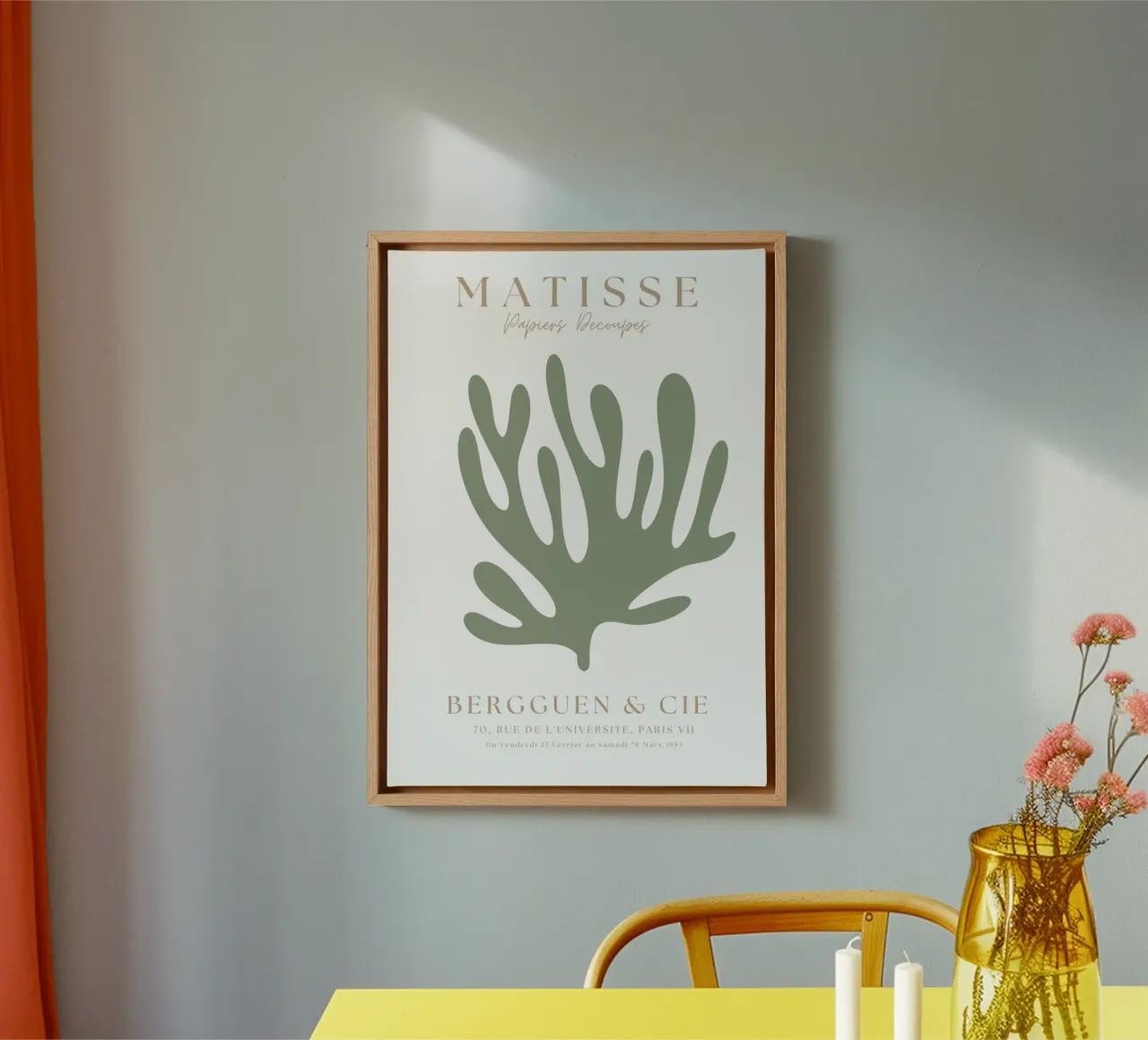 Sage Green Henri Matisse Print , Sage Green Kunst, Abstract canvas van pdigitalprints