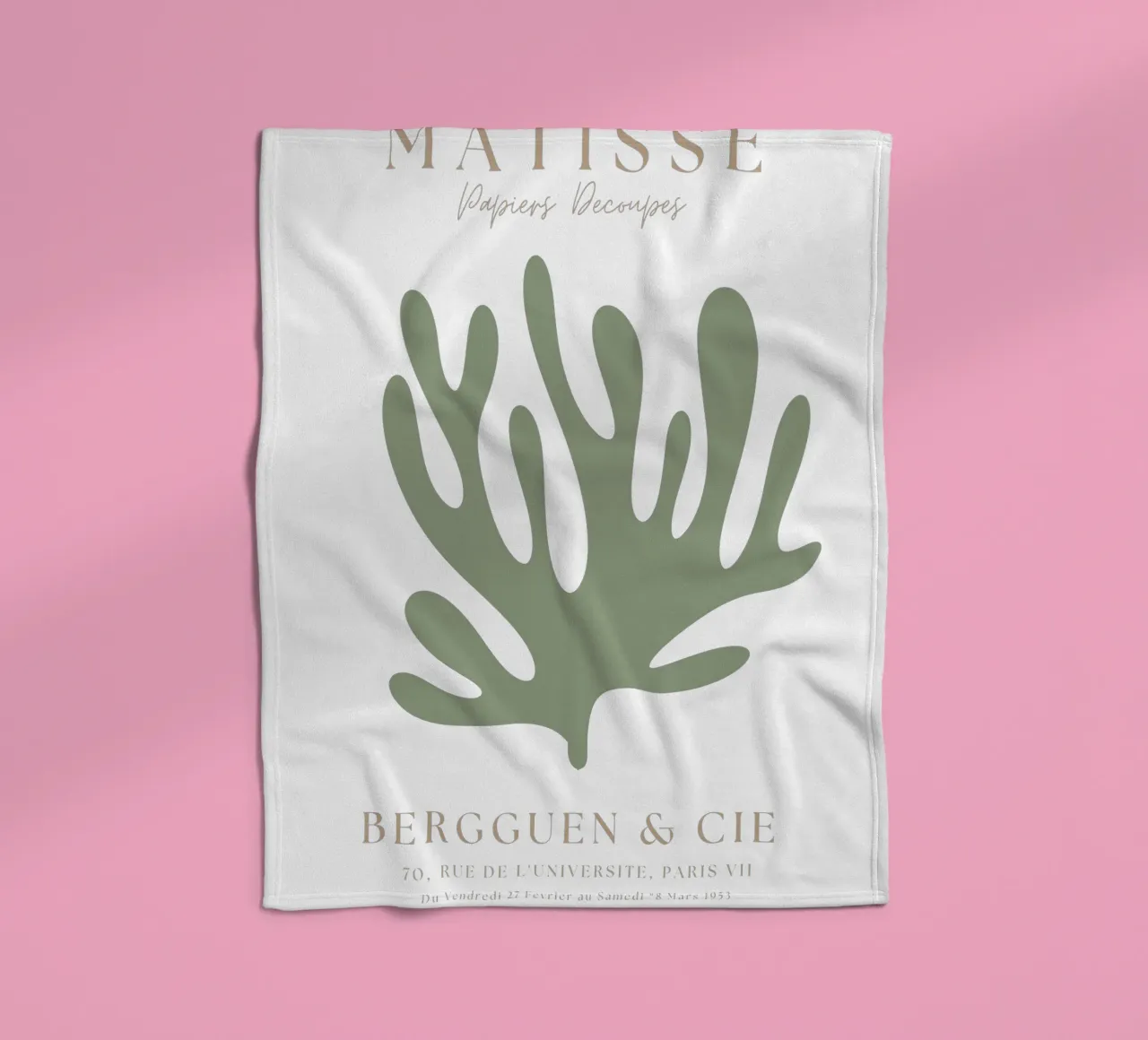 Sage Green Henri Matisse Print , Sage Green Art, Abstract Fleecedecke von pdigitalprints