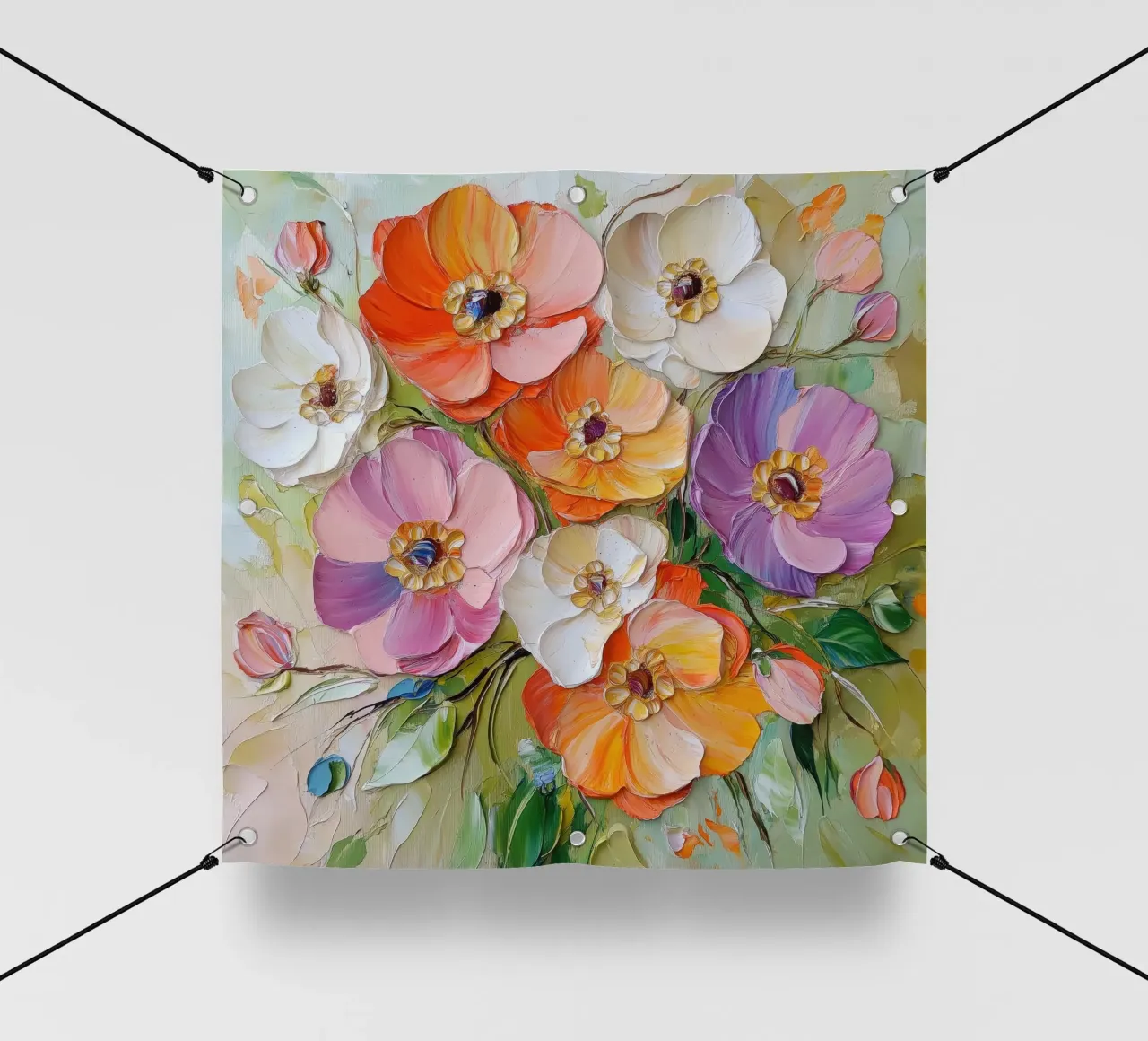Fiori colorati telo in pvc da Imagine
