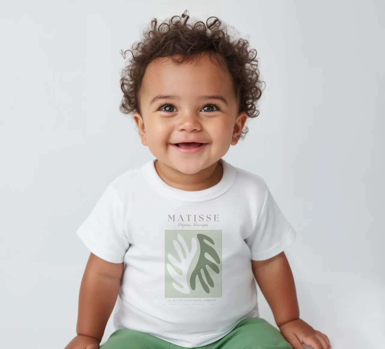 Sage Green Henri Matisse impresión, Sage Green Arte, Abstracto camiseta de bebé de pdigitalprints