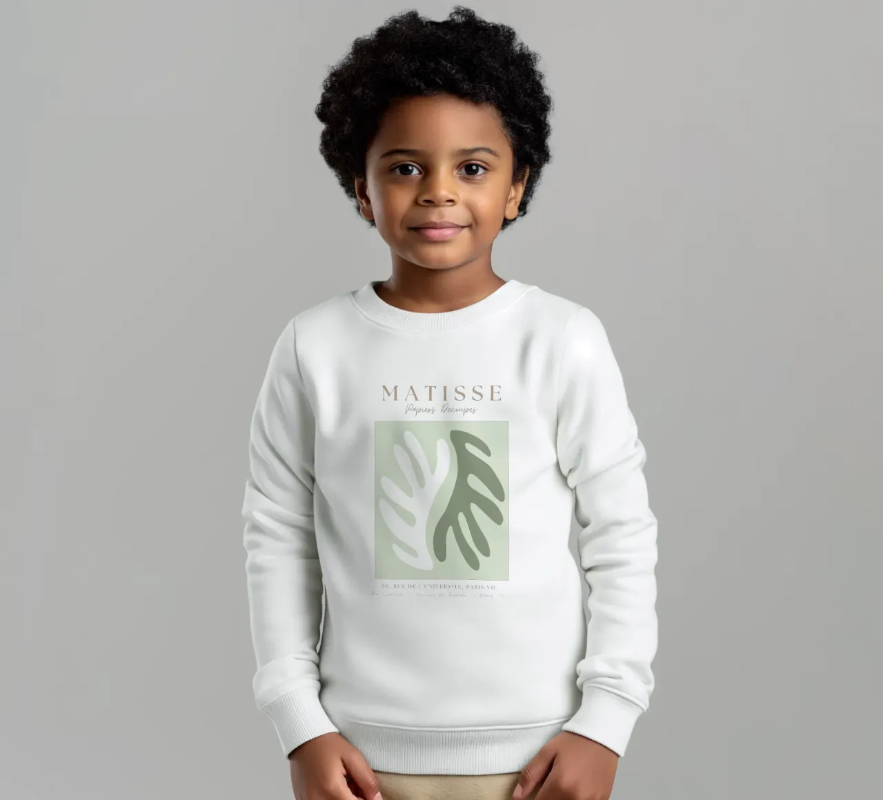 Sage Green Henri Matisse print, Sage Green Art, Abstract Kinder Sweatshirt von pdigitalprints