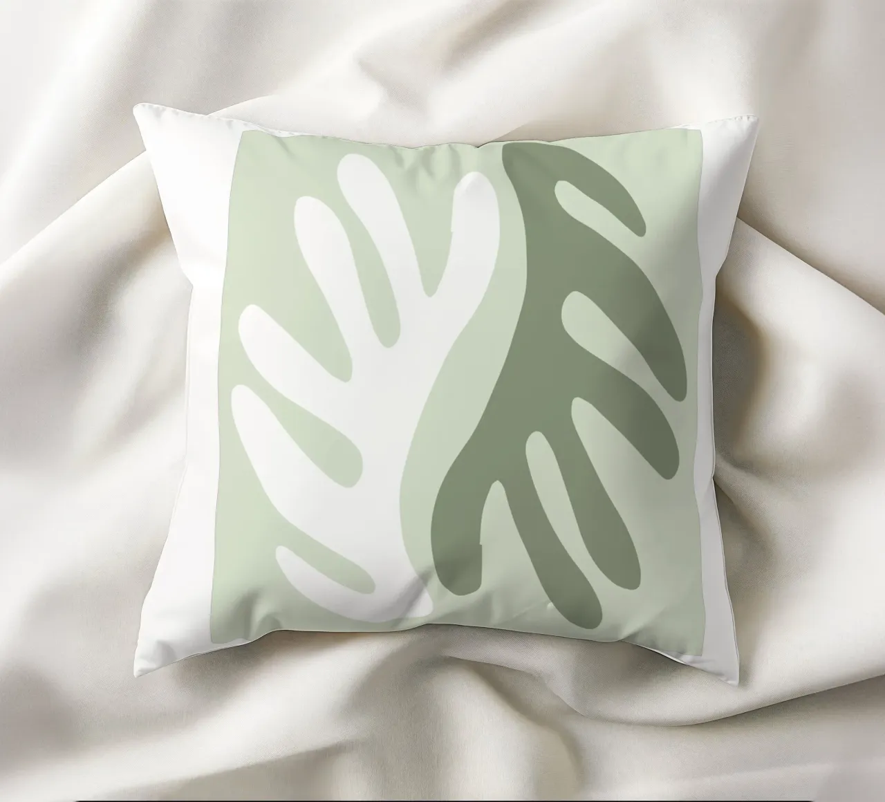 Sage Green Henri Matisse print, Sage Green Art, Abstract decorative cushion by pdigitalprints