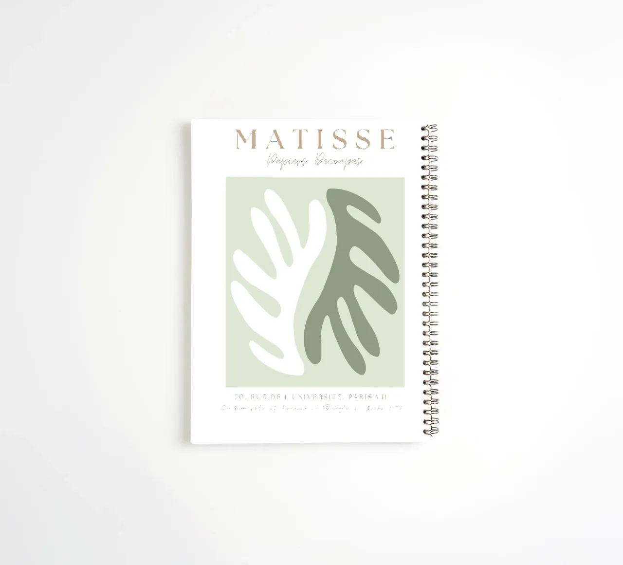 Sage Green Henri Matisse print, Sage Green Art, Abstract spiral notebook by pdigitalprints