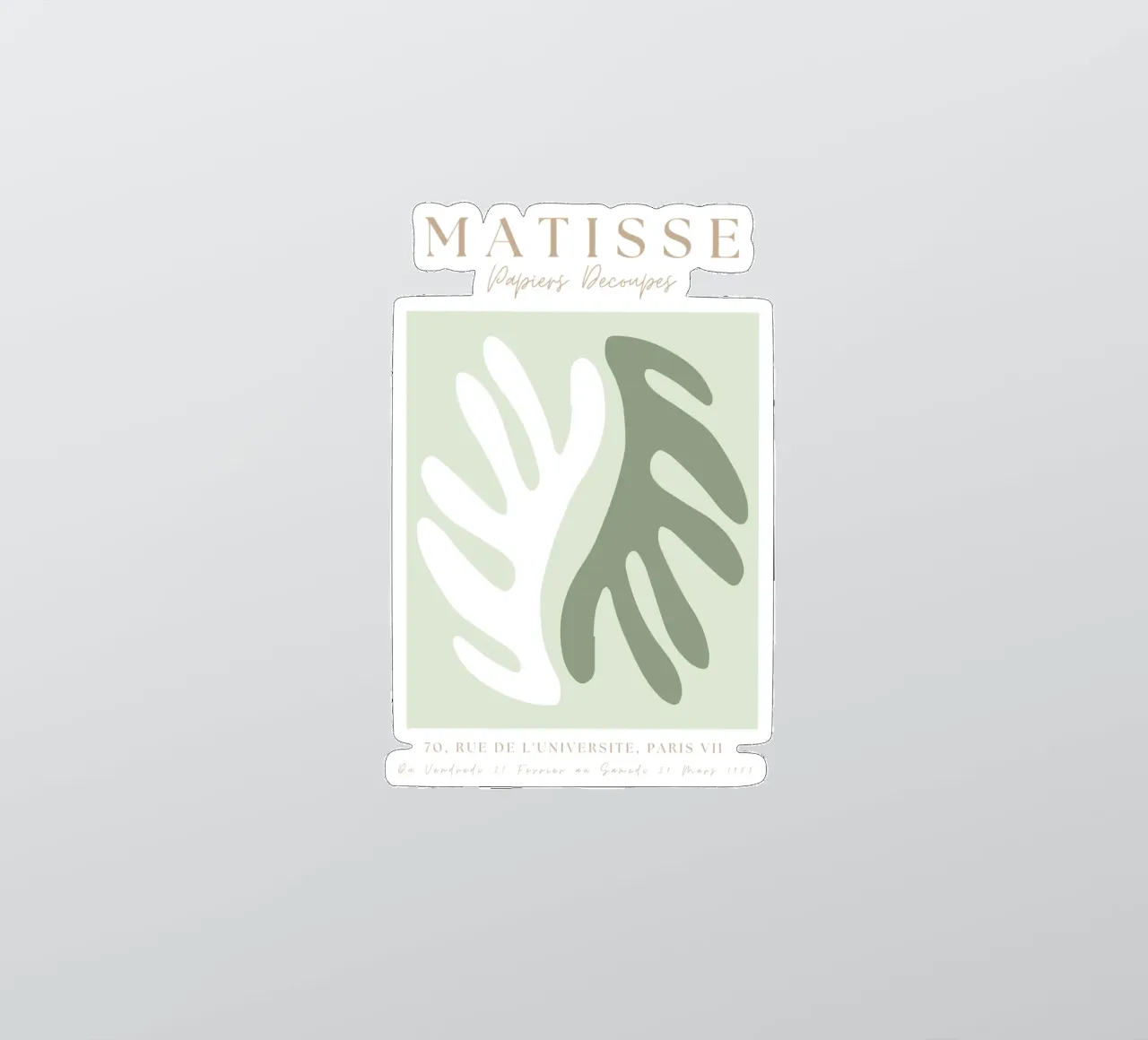 Sage Green Henri Matisse print, Sage Green Art, Abstract Sticker von pdigitalprints
