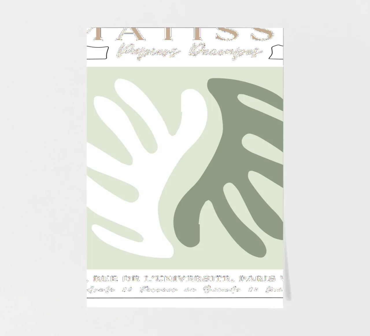 Sage Green Henri Matisse print, Sage Green Art, Abstract Stickerbogen von pdigitalprints