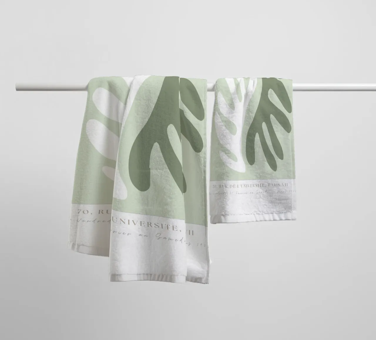 Sage Green Henri Matisse print, Sage Green Art, Abstract badhanddoek van pdigitalprints