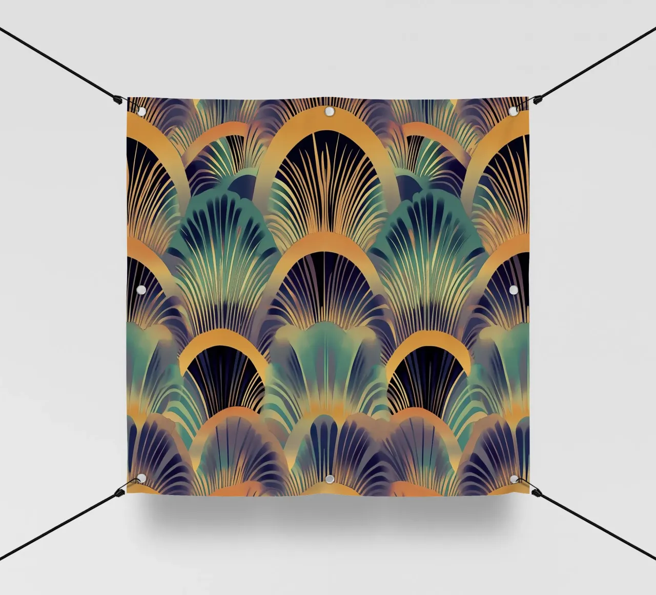 Art Deco "Luxe Perspective" telo in pvc da Golden Era
