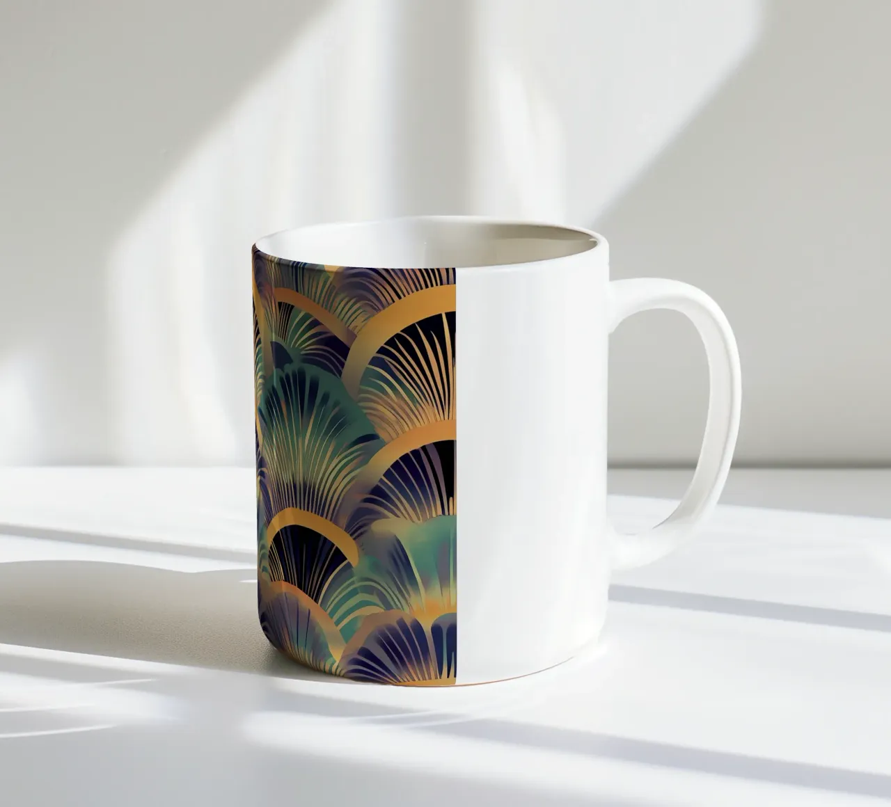 Art Deco "Luxe Perspective" tazza in ceramica da Golden Era