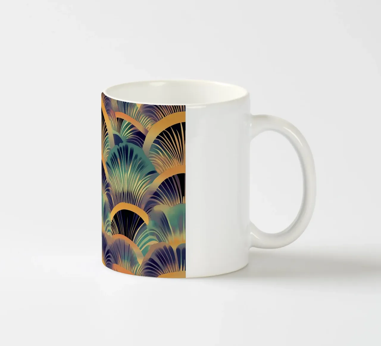 Art Deco "Luxe Perspective" tazza in ceramica da Golden Era