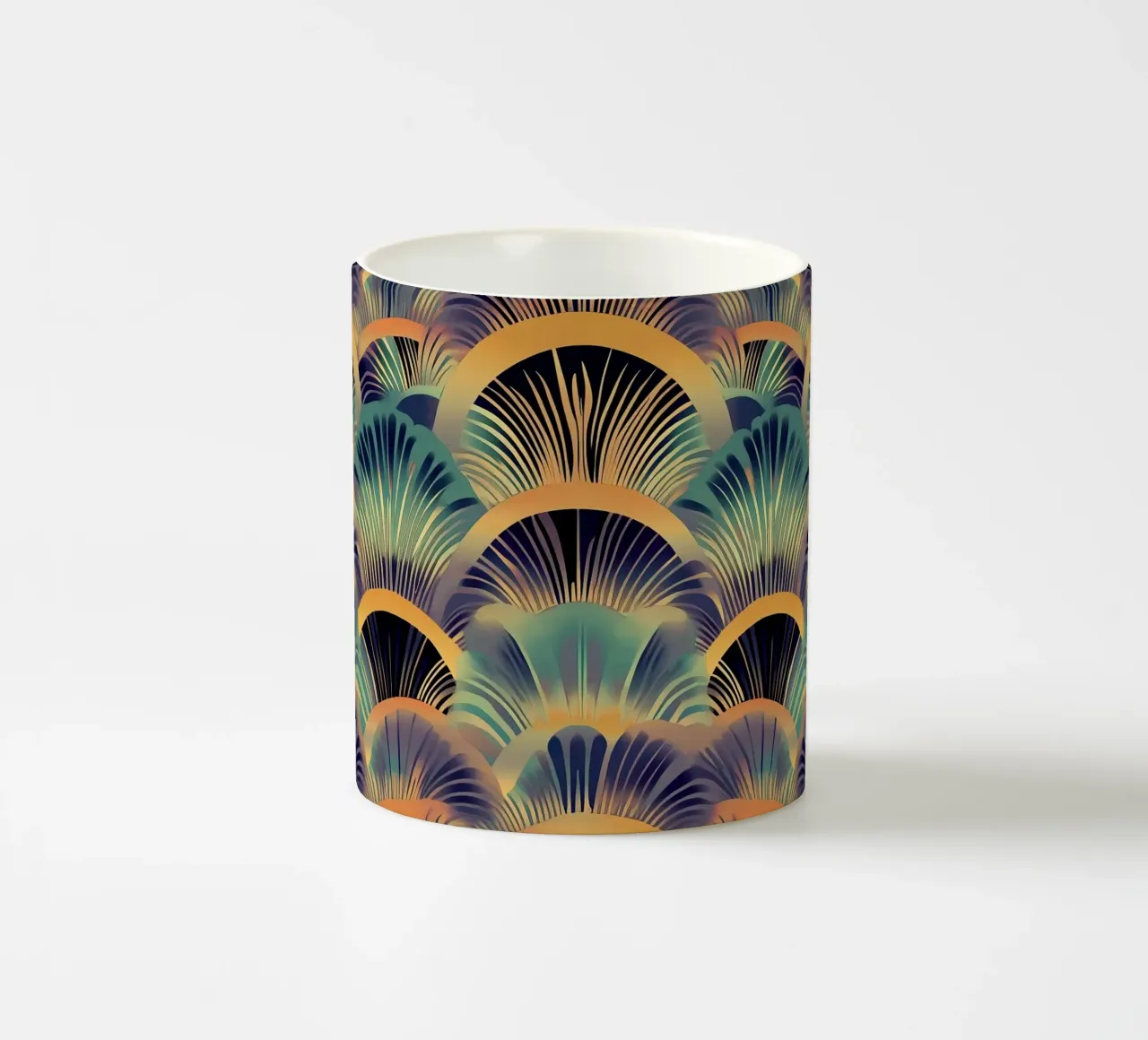 Art Deco "Luxe Perspective" tazza in ceramica da Golden Era