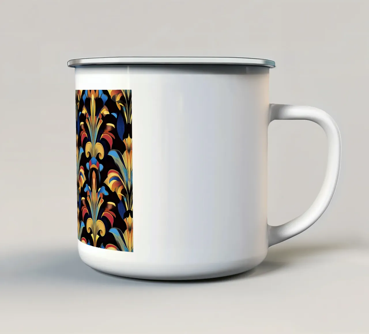 Art Deco "Streamlined Beauty" tazza in smalto da Golden Era
