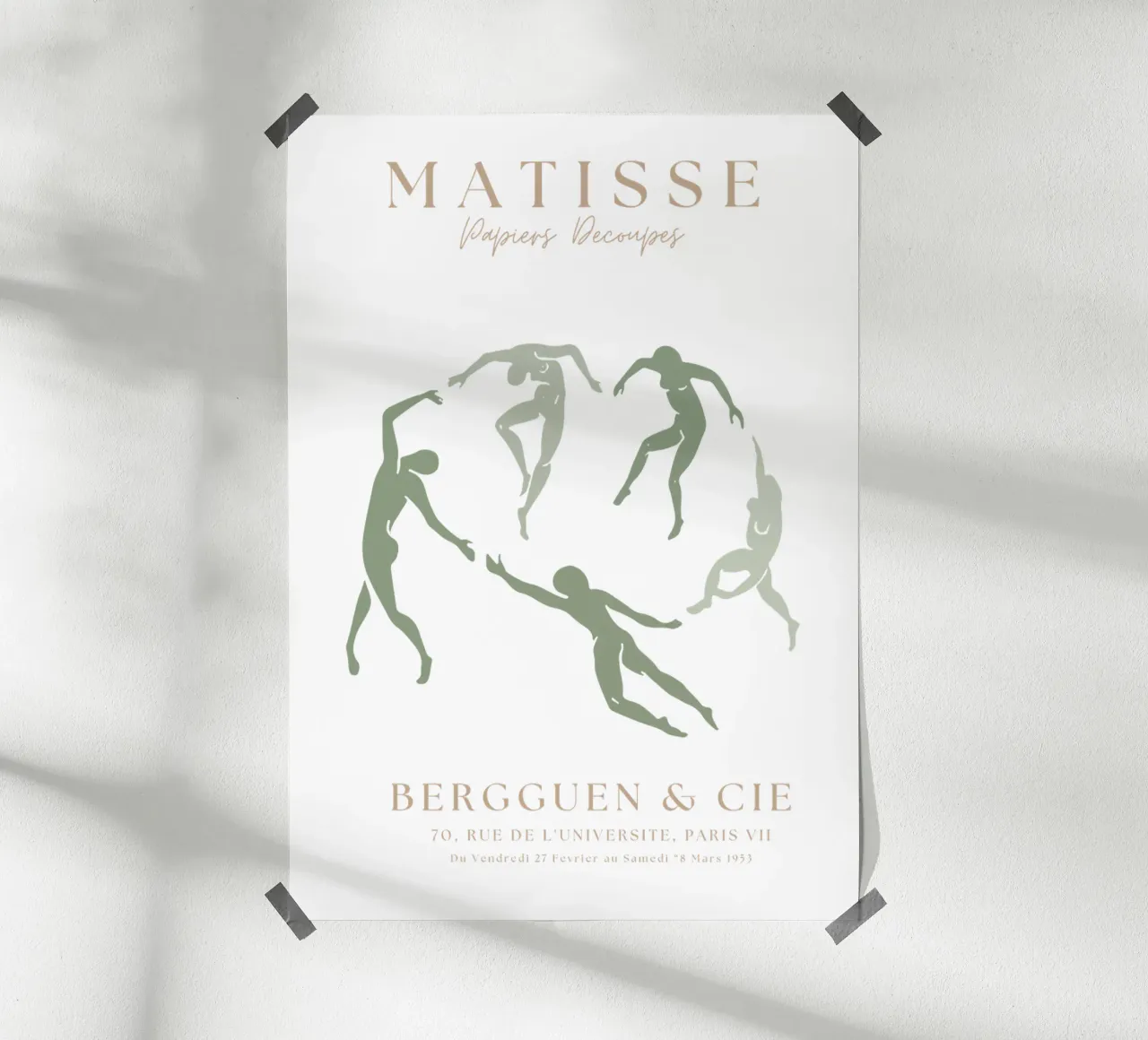 Stampa Henri Matisse verde salvia, Arte verde salvia, Astratto poster da pdigitalprints