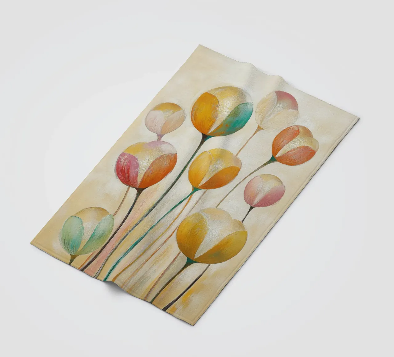 Fiori astratti colorati coperta in pile da Imagine