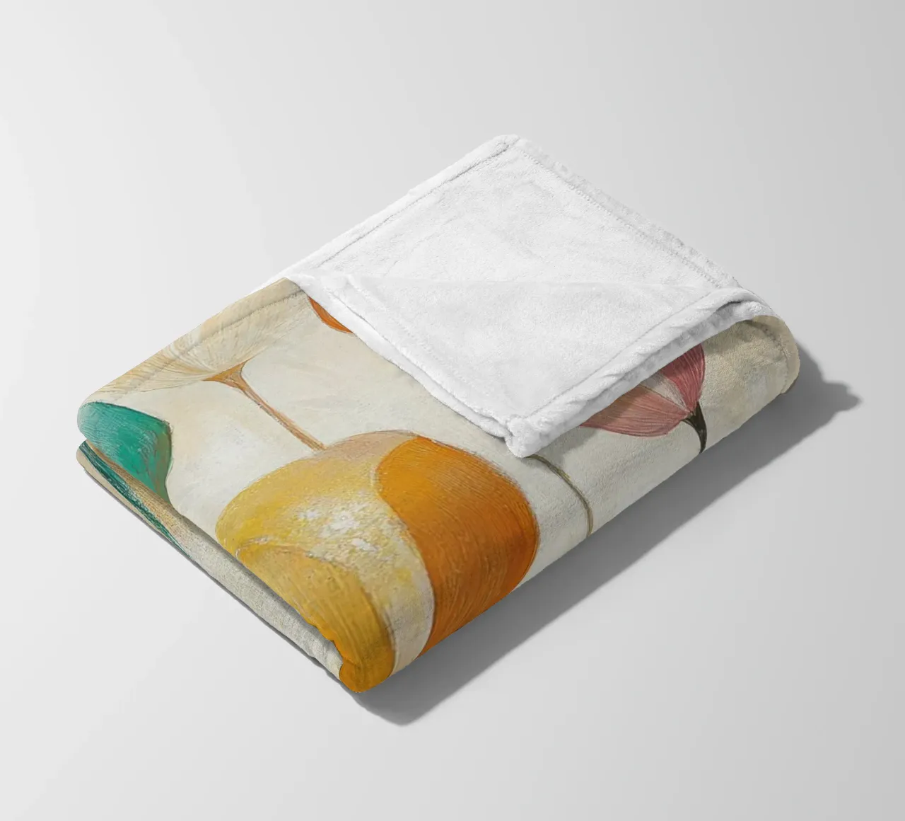 Fiori astratti colorati coperta in pile da Imagine