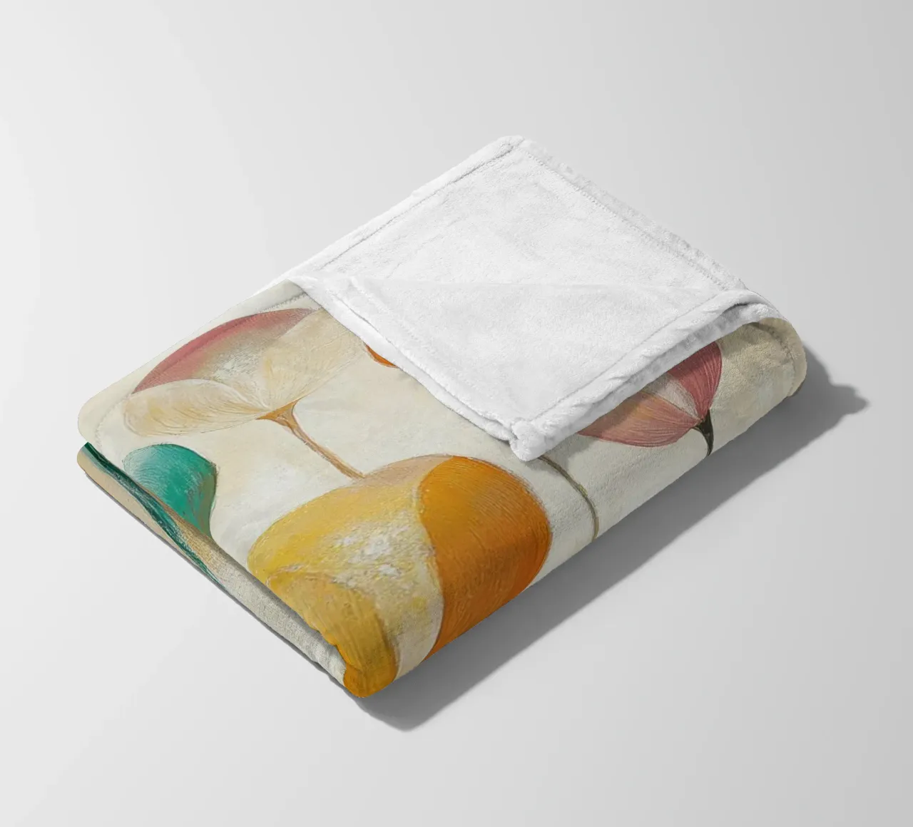 Fiori astratti colorati coperta in pile da Imagine