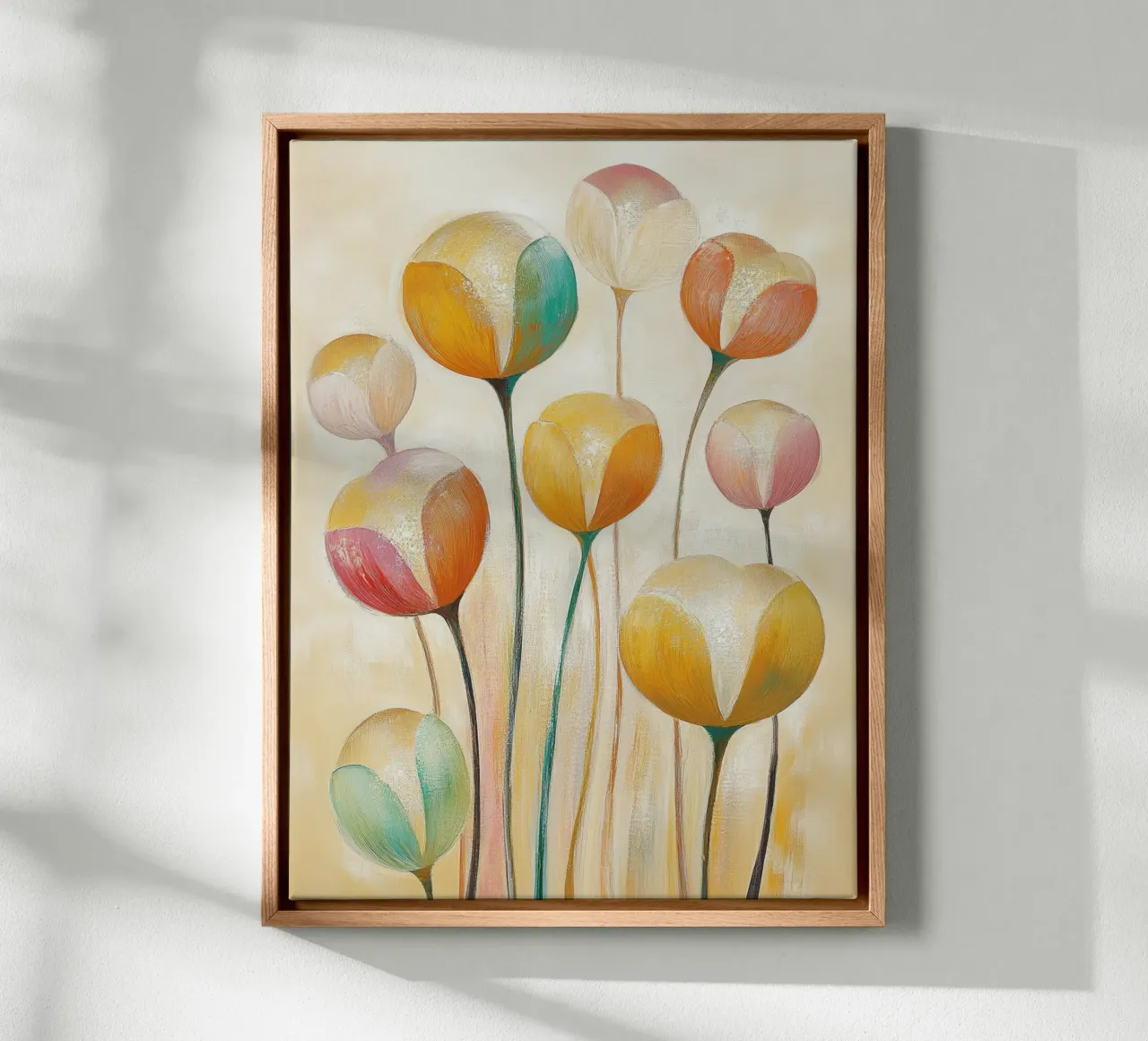 Colourful abstract flowers canvas by Imagine