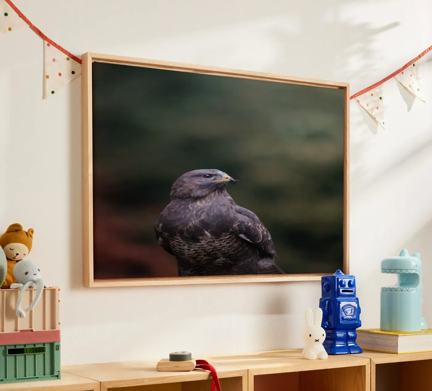 Buizerd canvas van Tom's Wildlife