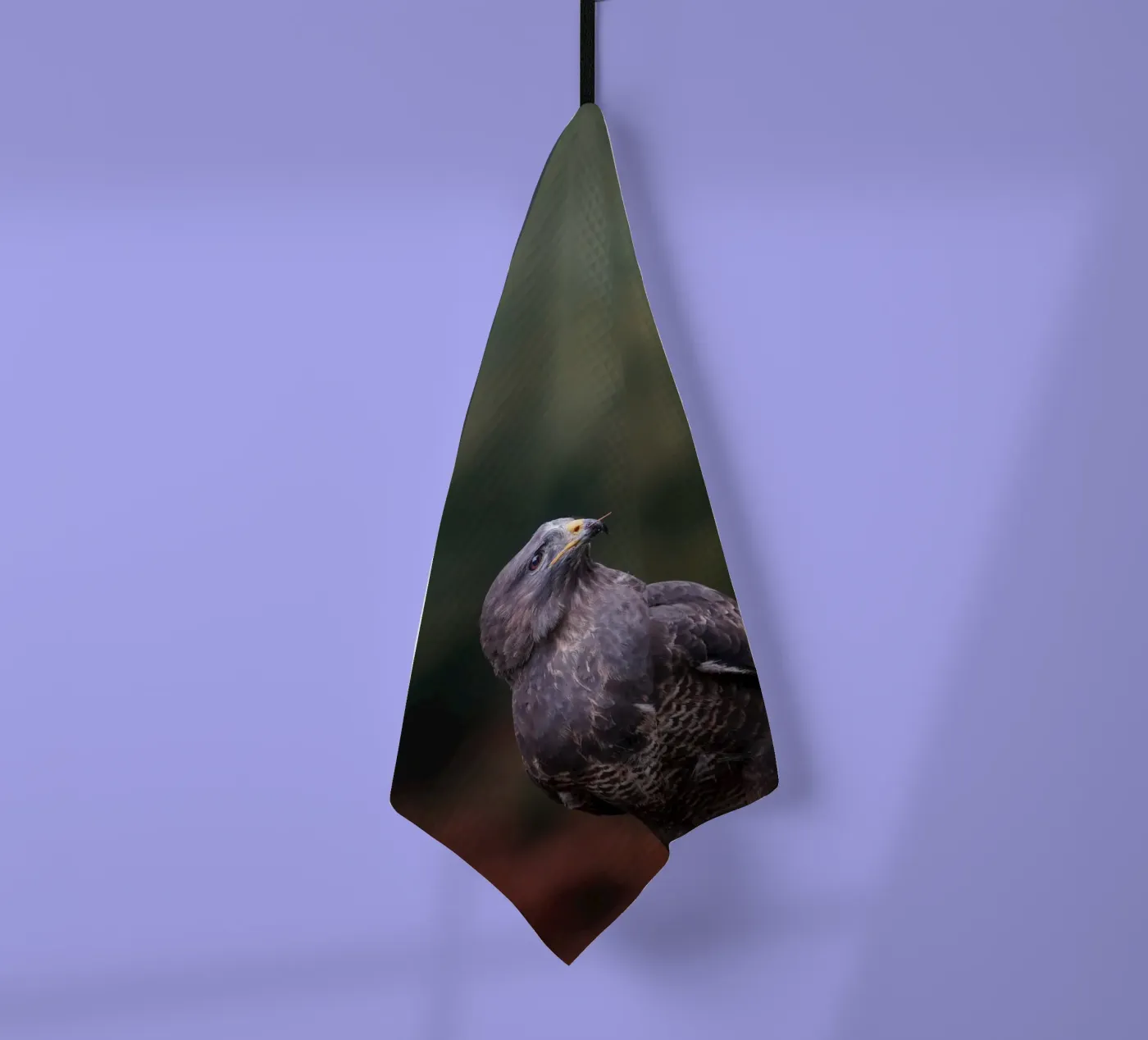 Buzzard tea towel by Tom's Wildlife