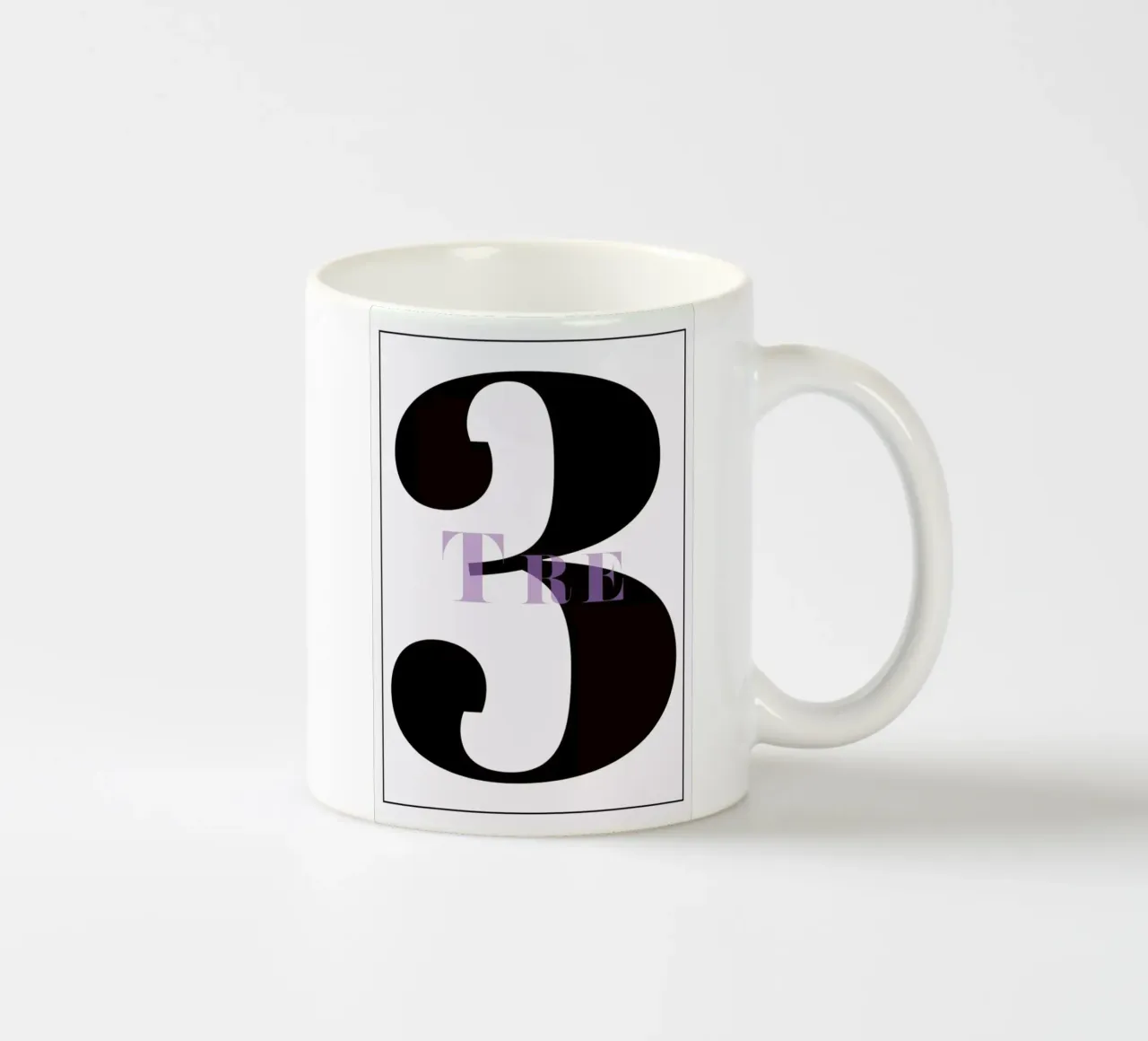 Numero 3 tazza in ceramica da In Full Color