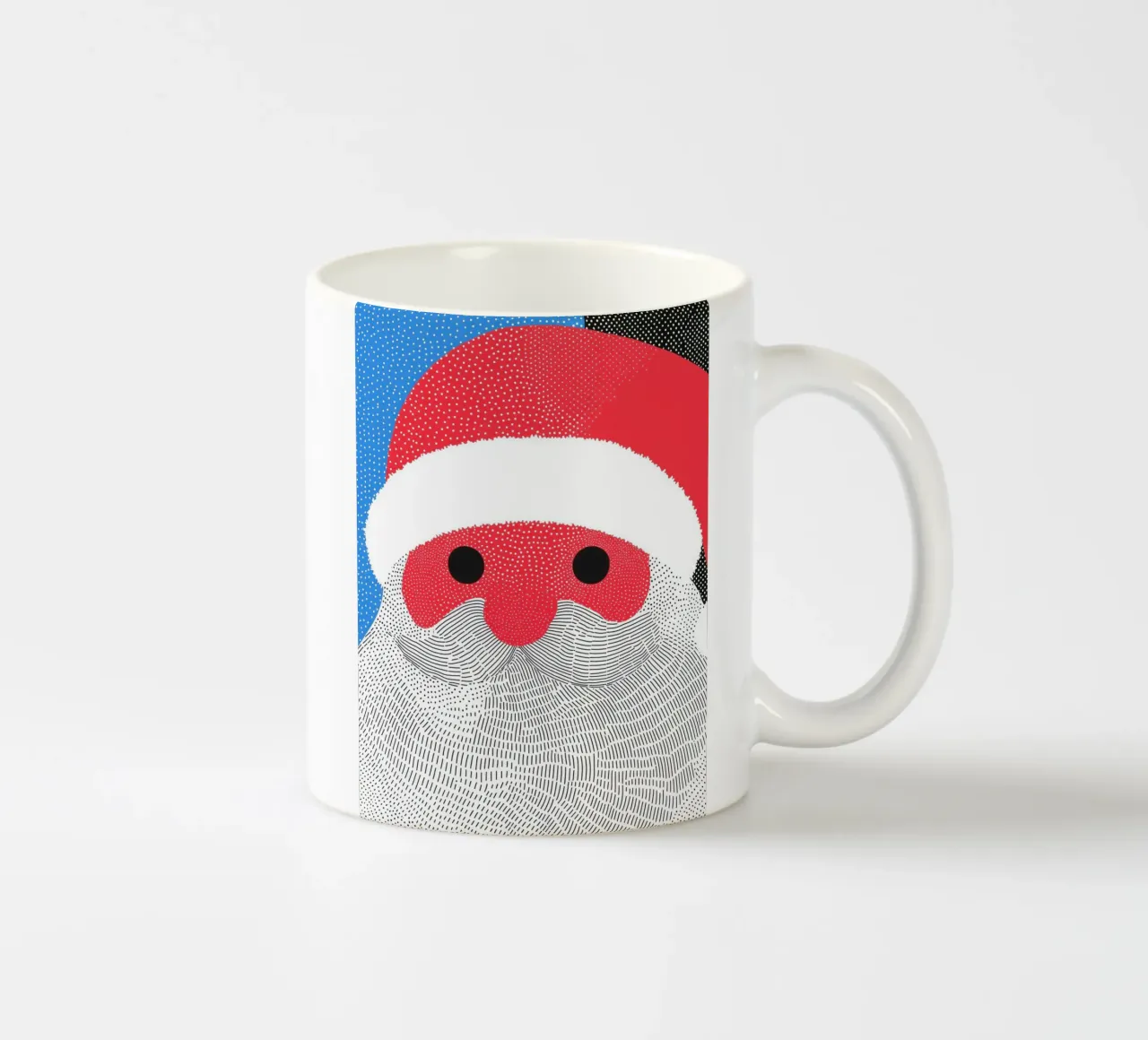 Babbo Natale Line Art | Natale tazza in ceramica da Autofocus