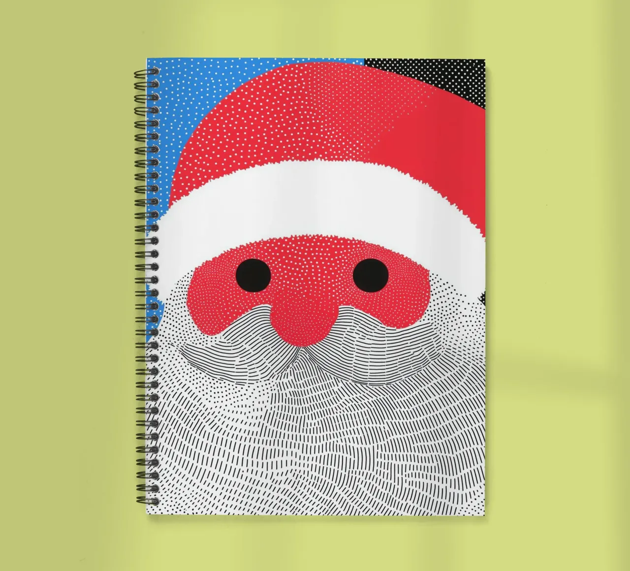 Santa Claus Line Art | Christmas spiral notebook by Autofocus