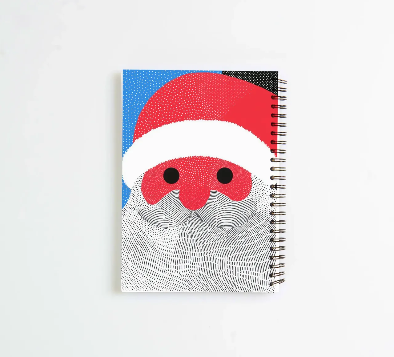 Santa Claus Line Art | Christmas spiral notebook by Autofocus