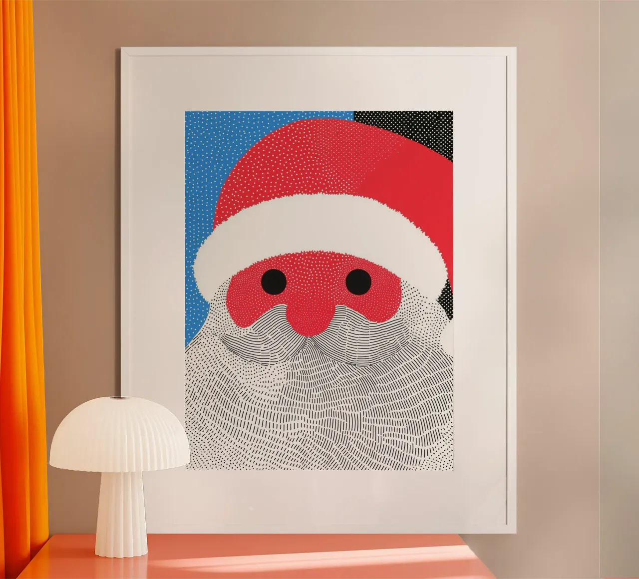 Santa Claus Line Art | Christmas poster by Autofocus