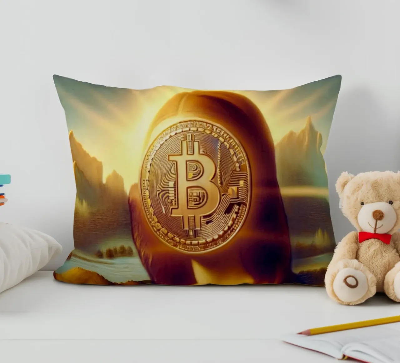 Mona at 100K_BTC cuscino da Crypto_Jungle