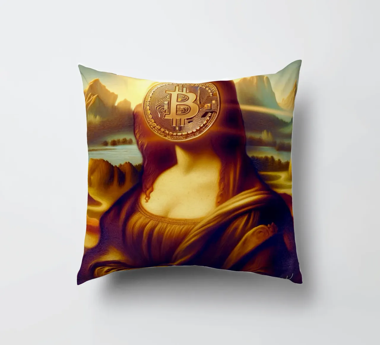 Mona at 100K_BTC cuscino da Crypto_Jungle