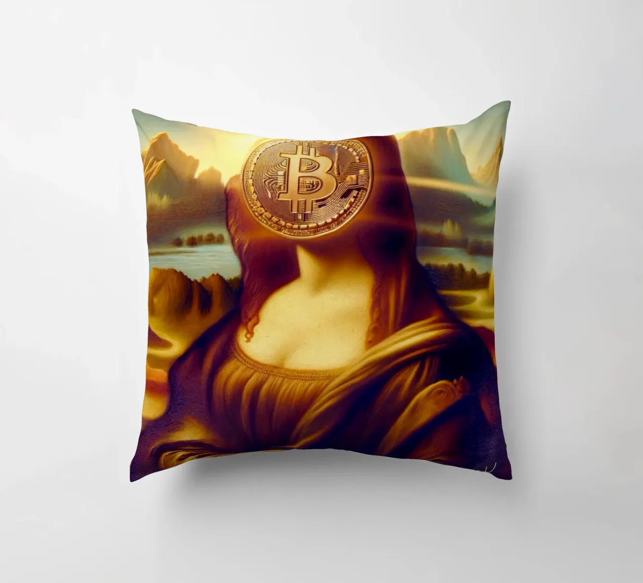Mona at 100K_BTC cuscino da Crypto_Jungle
