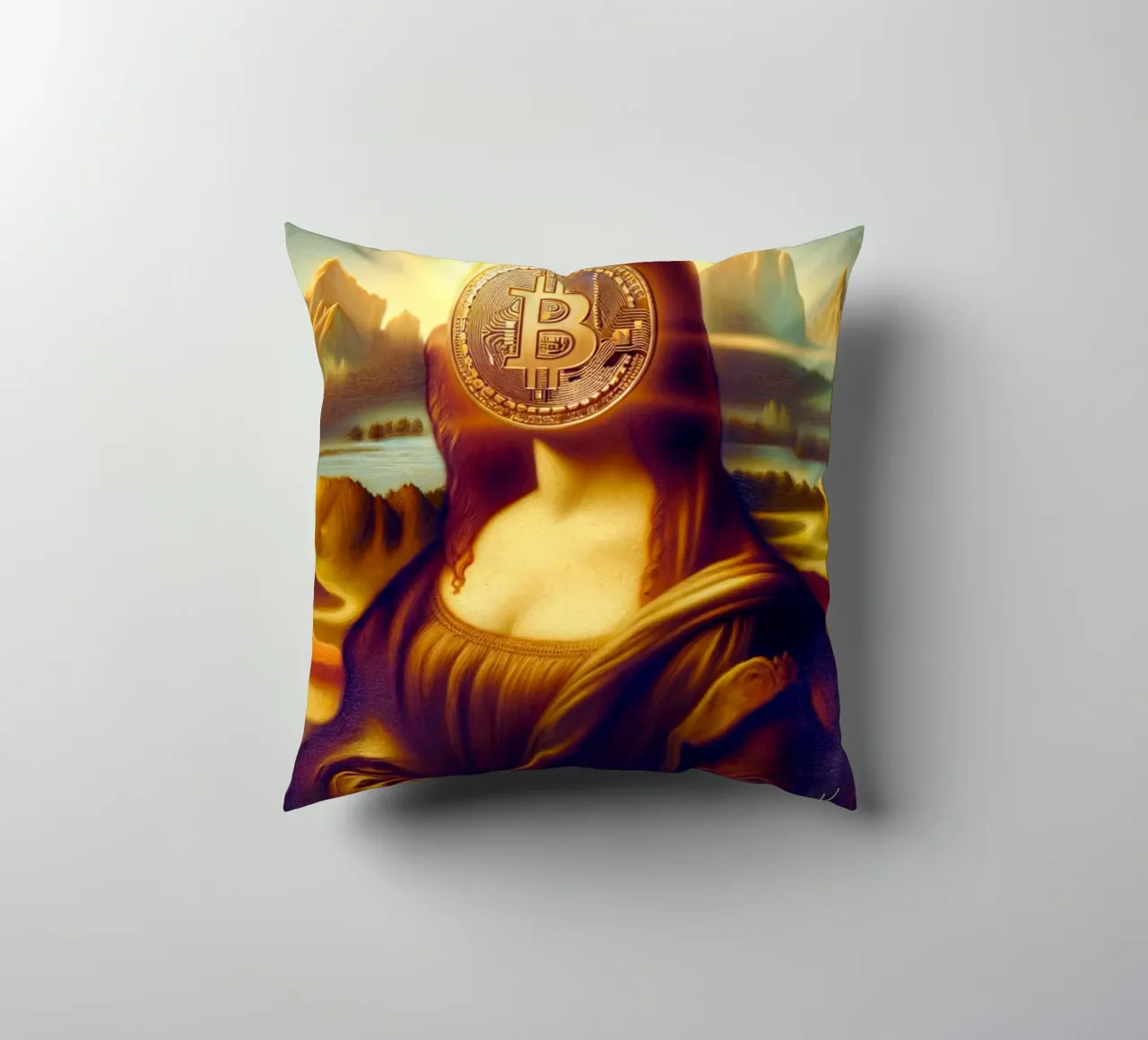 Mona at 100K_BTC cuscino da Crypto_Jungle
