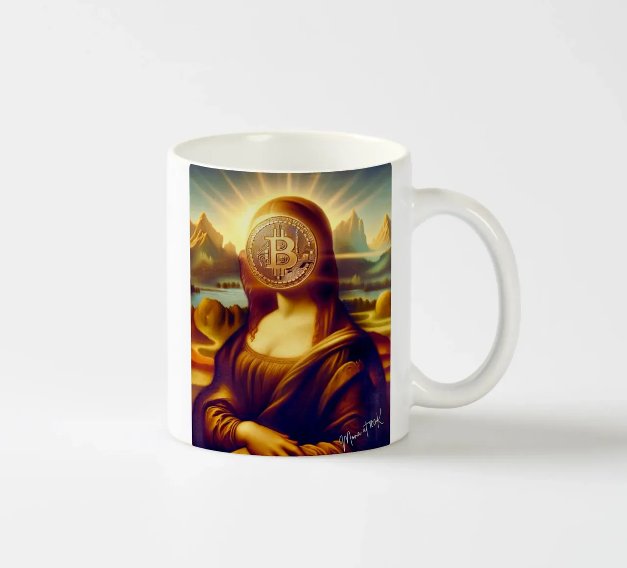 Mona at 100K_BTC tazza in ceramica da Crypto_Jungle
