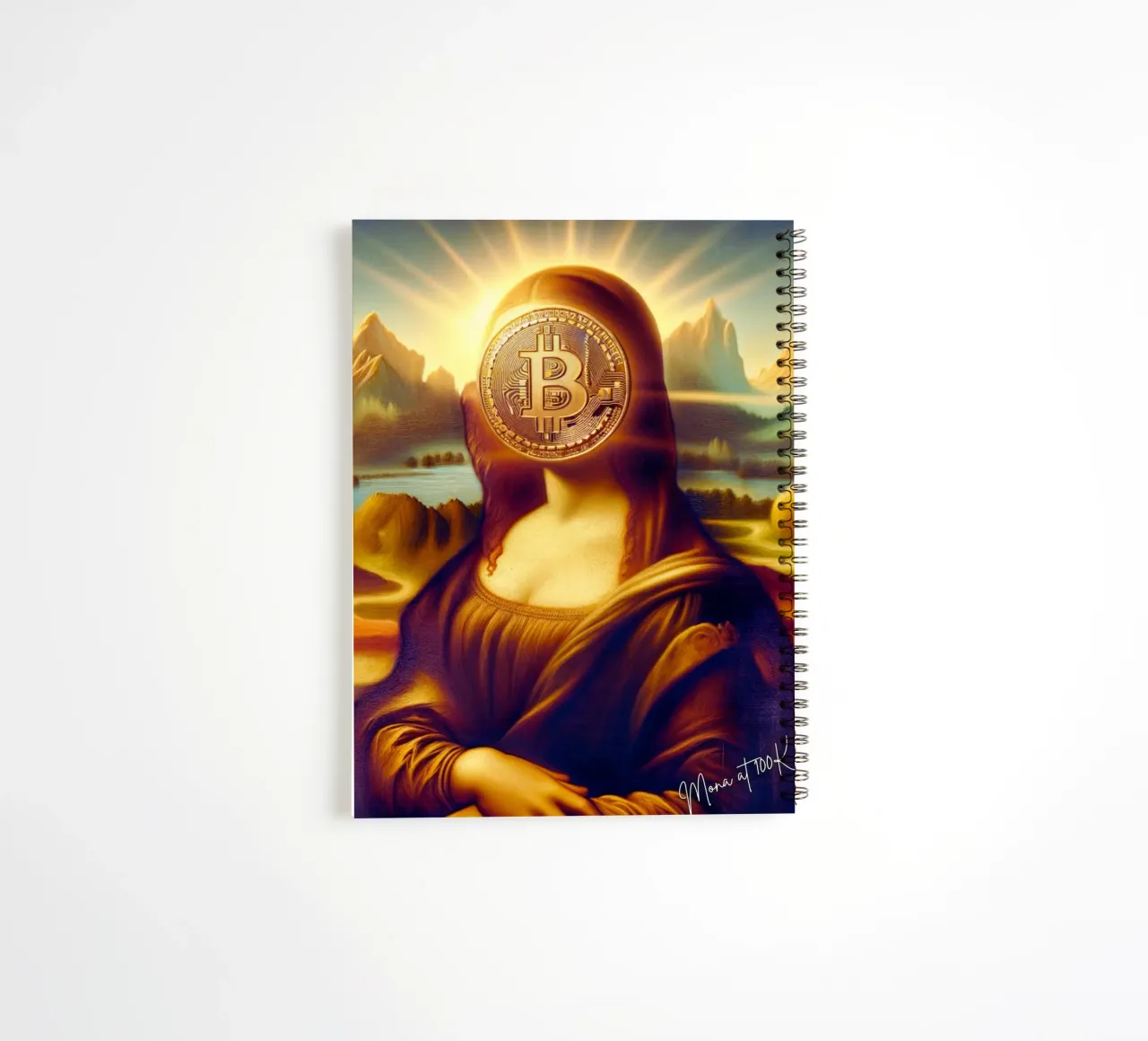 Mona at 100K_BTC spiral notebook by Crypto_Jungle