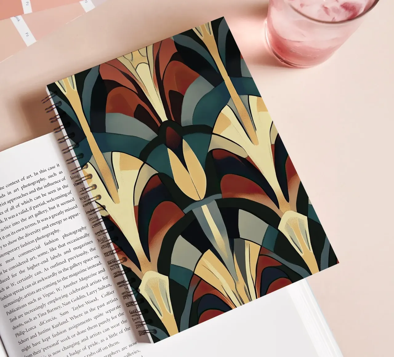 Art Deco "Radiance Reimagined" notitieboek met spiraal van Golden Era