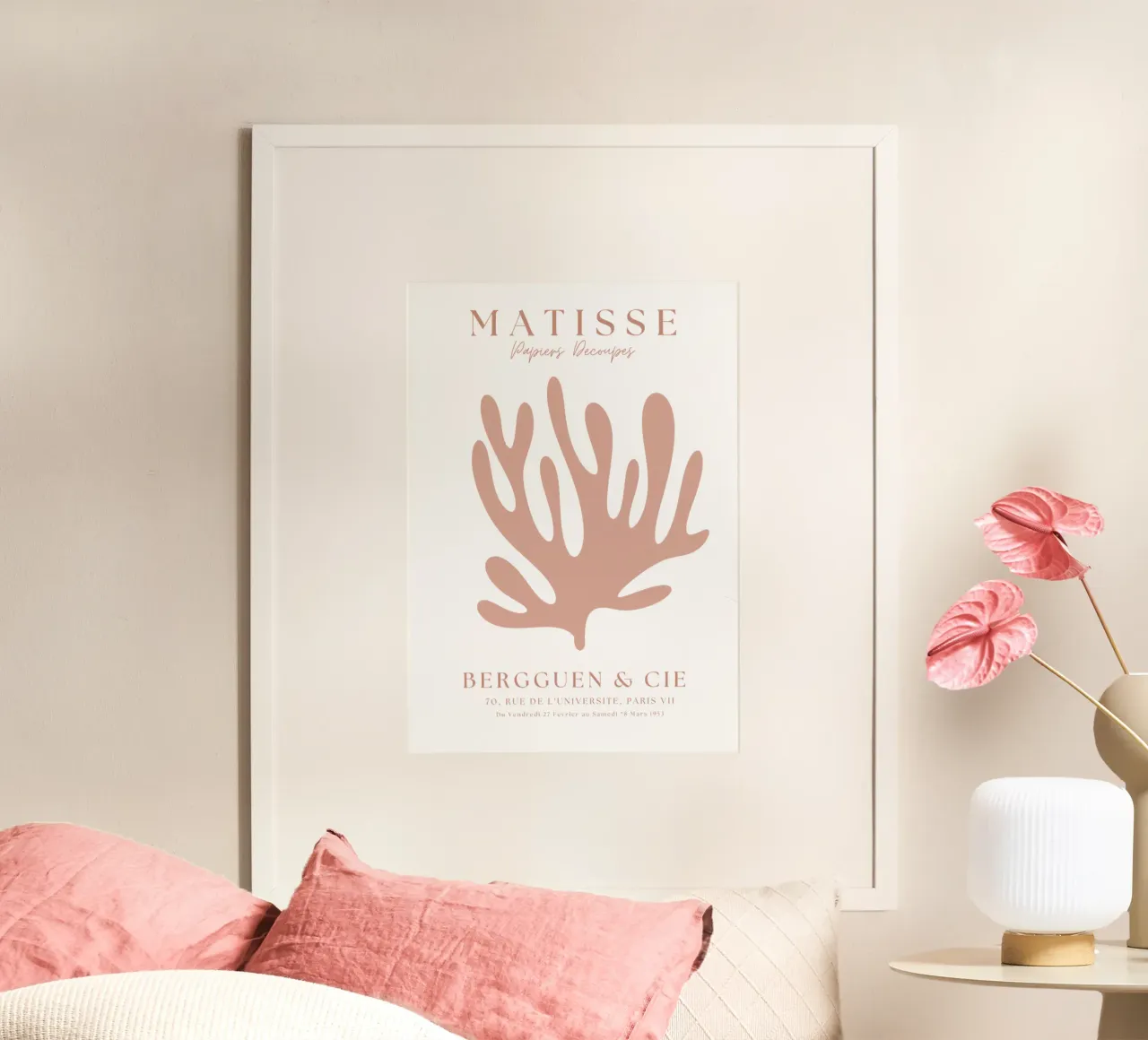 Beige Matisse Art ,Manifesto neutro della mostra Henri Matisse poster da pdigitalprints