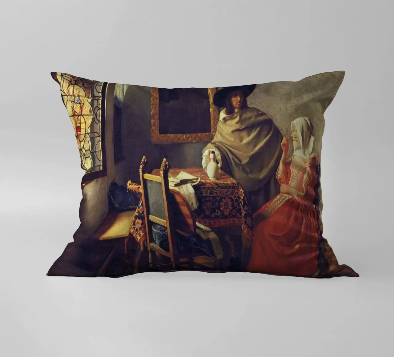 Vermeer - Il bicchiere di vino cuscino da ARTOTHEK