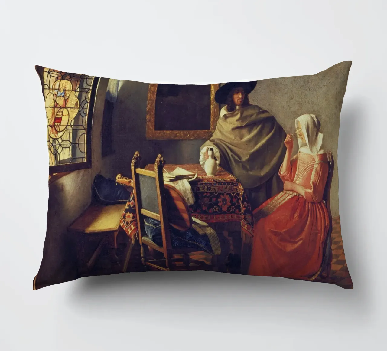 Vermeer - Il bicchiere di vino cuscino da ARTOTHEK