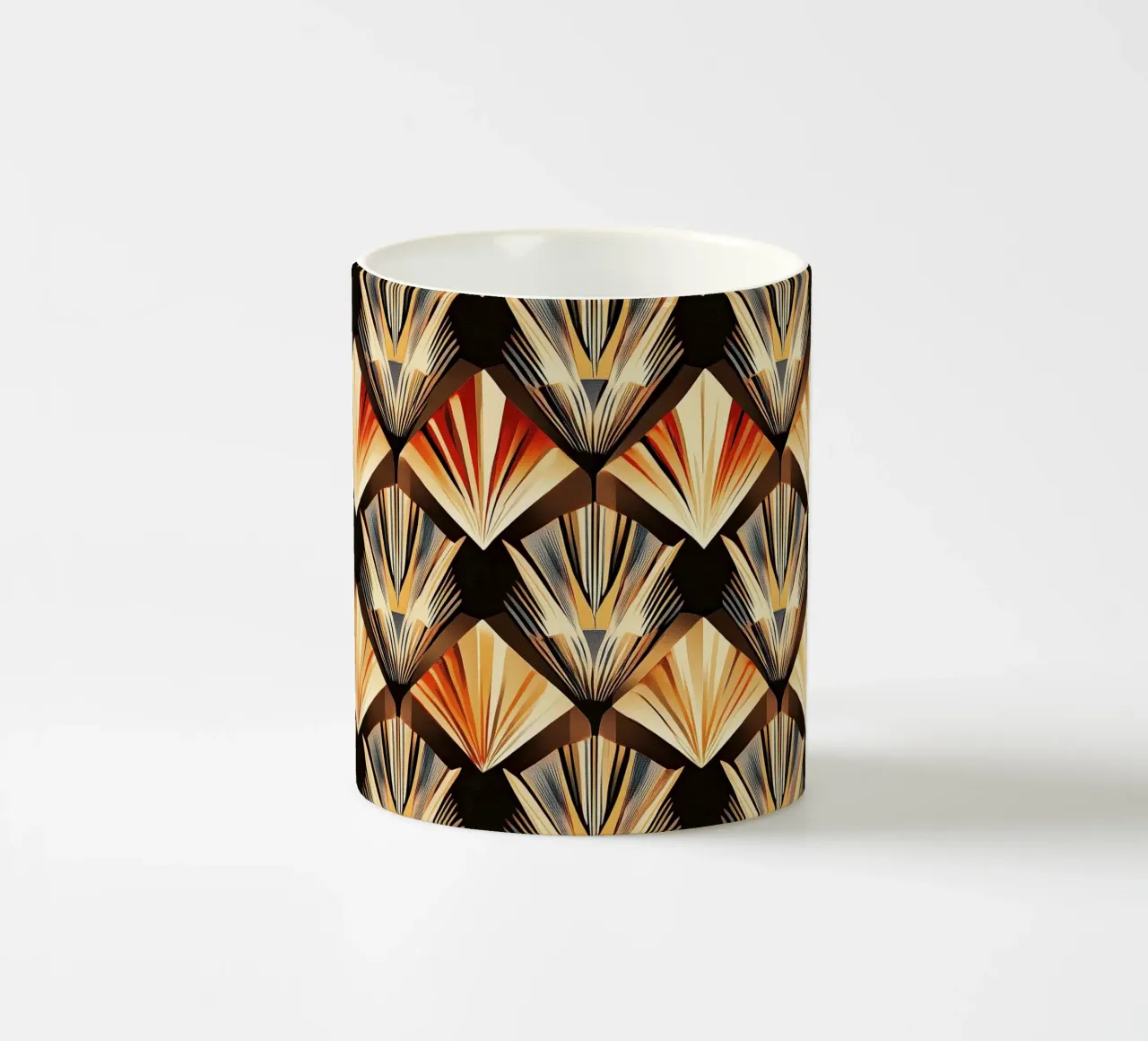 Art Deco "Lustrous Visions" tazza in ceramica da Golden Era