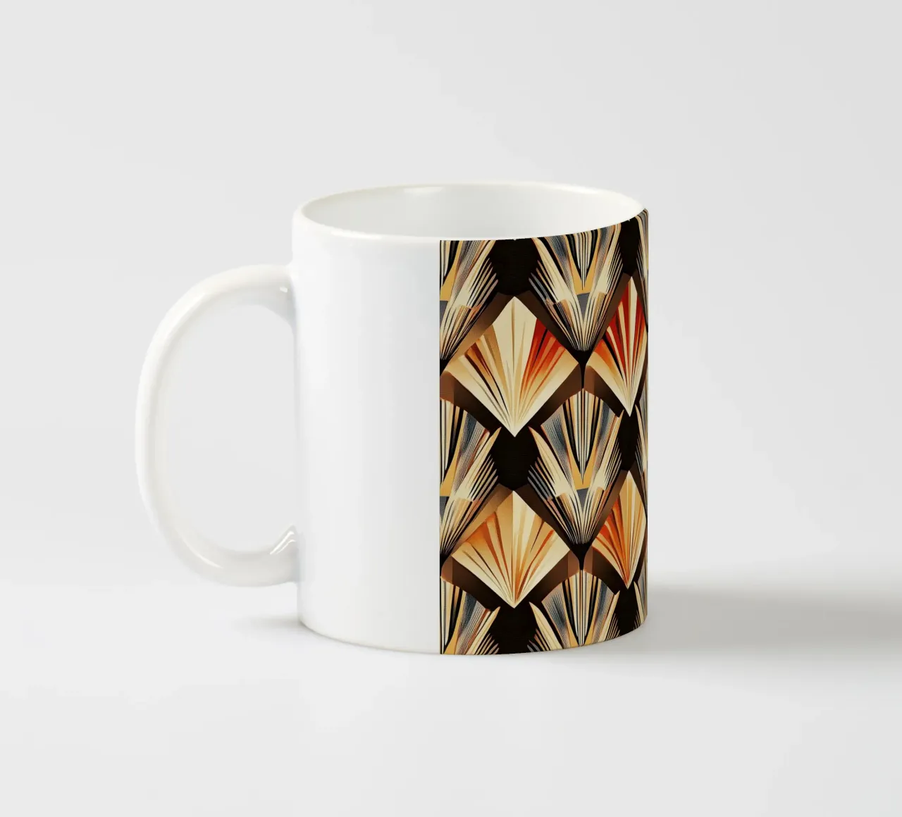 Art Deco "Lustrous Visions" tazza in ceramica da Golden Era