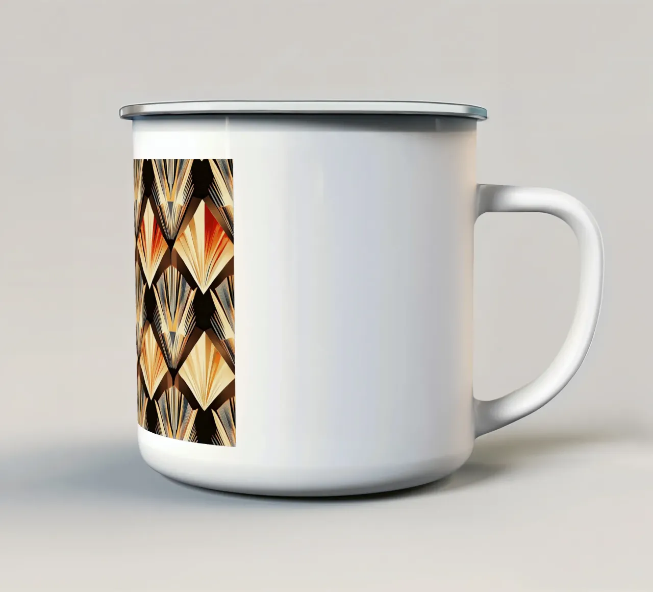 Art Deco "Lustrous Visions" tazza in smalto da Golden Era