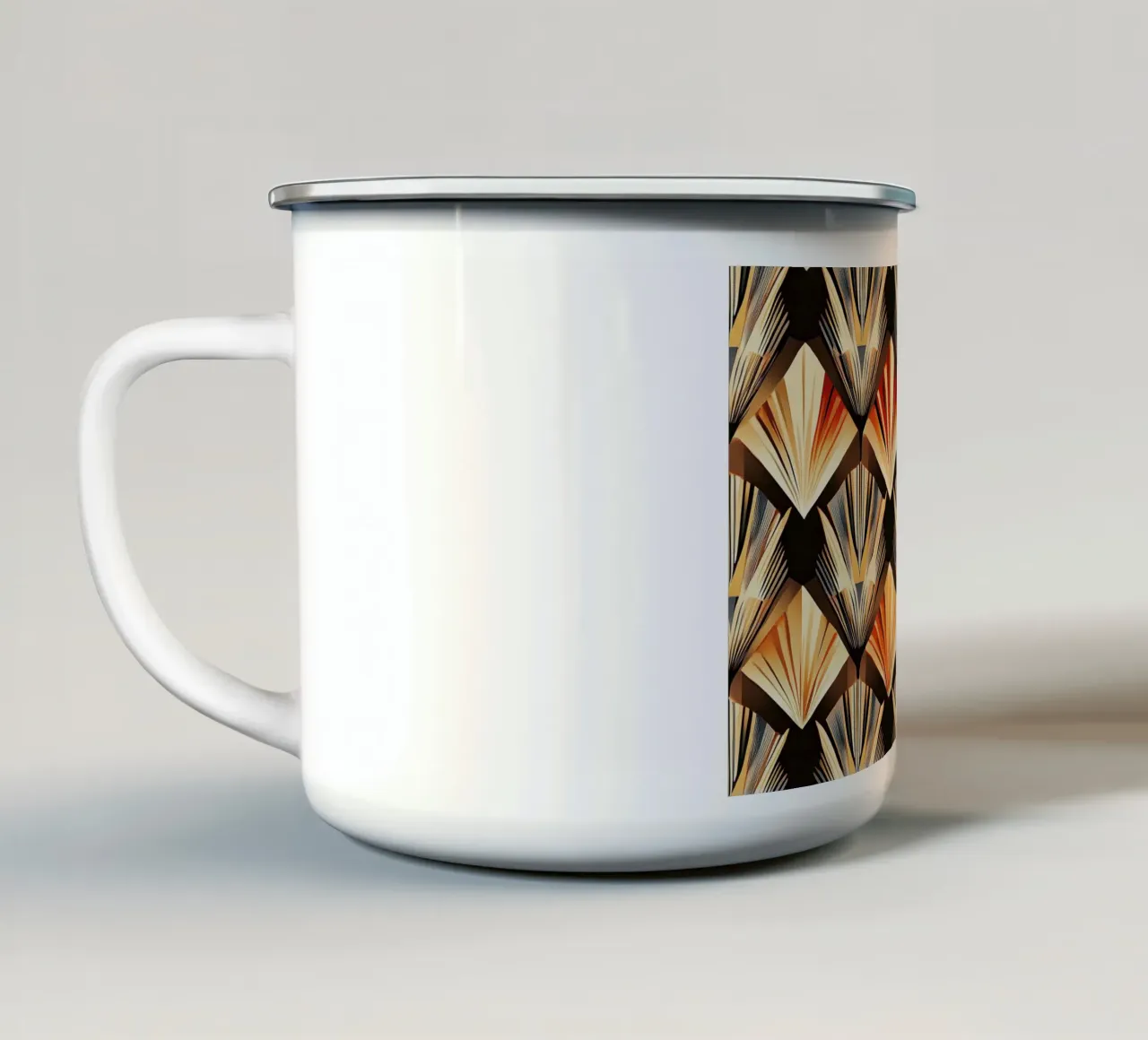 Art Deco "Lustrous Visions" tazza in smalto da Golden Era