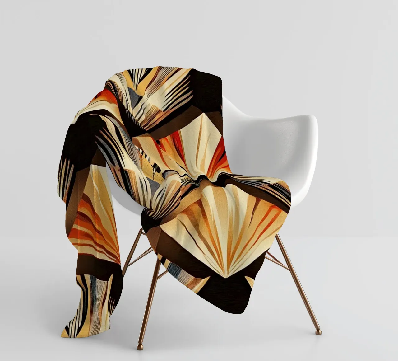 Art Deco "Lustrous Visions" coperta in pile da Golden Era