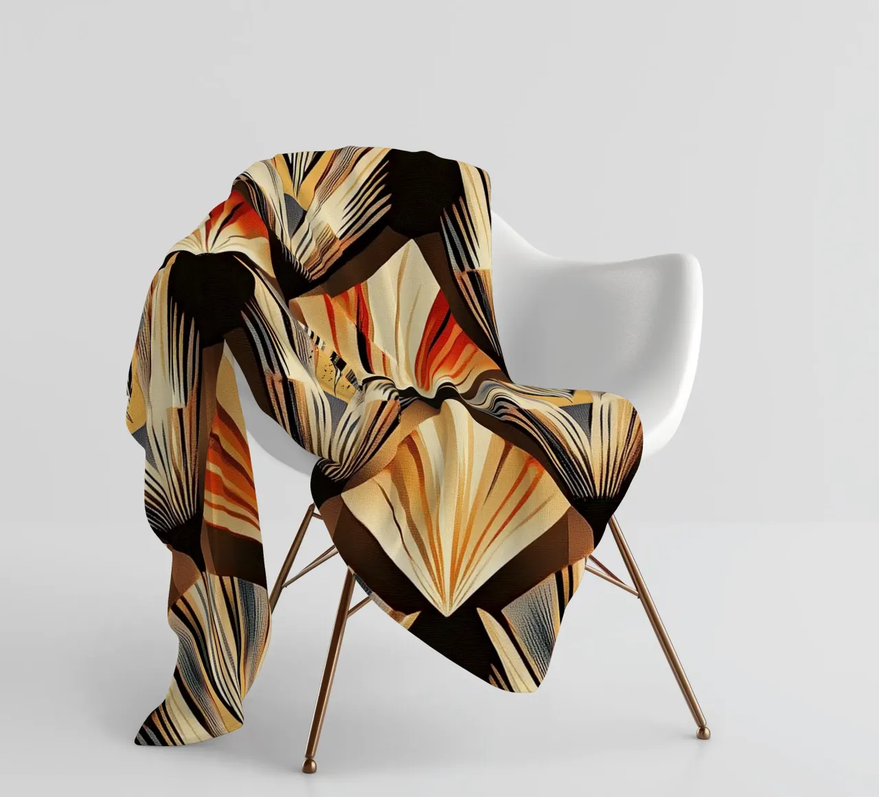 Art Deco "Lustrous Visions" coperta in pile da Golden Era