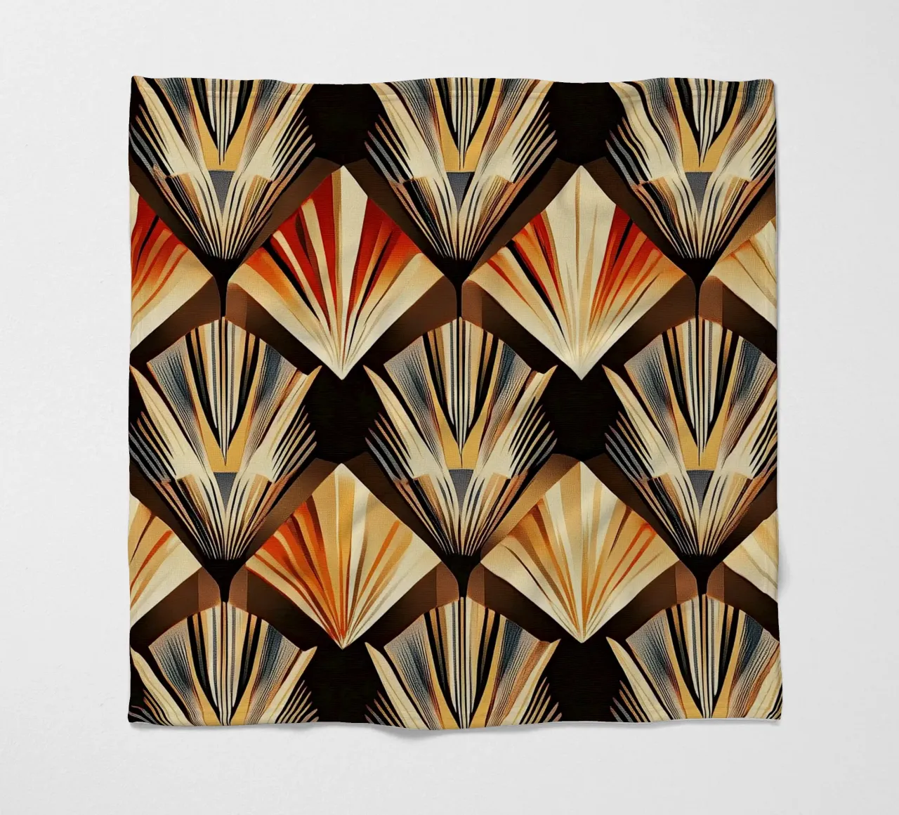 Art Deco "Lustrous Visions" coperta in pile da Golden Era